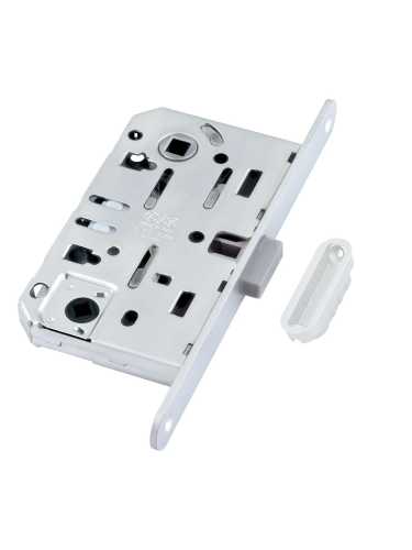 B06102.50.FM.640 AGB (АГБ) Защелка врезная WC (белый) MEDIANA POLARIS с отв. планкой (скин)