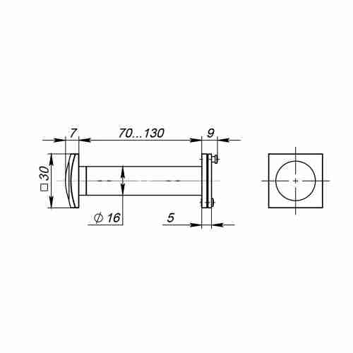 Глазок для двери Fuaro VIEWER4 DVQ 70х130/16 SSC-16 (сатинированный хром)