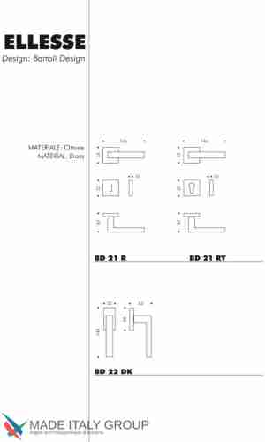 Дверная ручка на квадратном основании COLOMBO Ellesse BD21RSB-CM матовый хром
