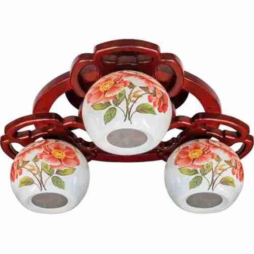 Люстра потолочная N-Light 6143-3B красное дерево