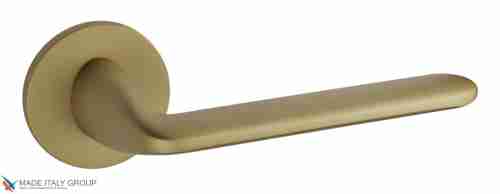 Дверная ручка на круглом основании Fratelli Cattini "FEO" 7FS-BS матовая латунь