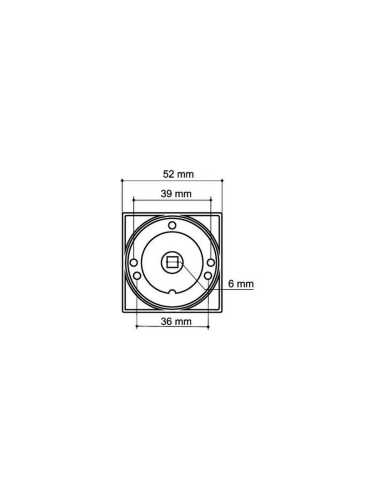 Завертка дверная сантехническая Armadillo WC-BOLT BK6/SQ-21SN/CP-3 матовый никель/хром