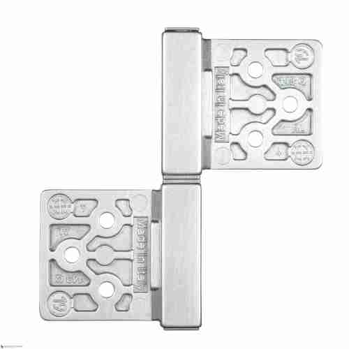 143CS032D_Q Петля накладная без врезки ALDEGHI 32x35 серебристый ЛЕВАЯ