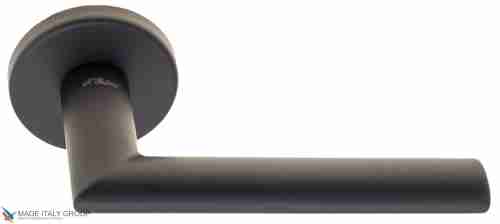 Дверная ручка на круглом основании Fratelli Cattini "LINEA 2" 7.7-NM матовый черный
