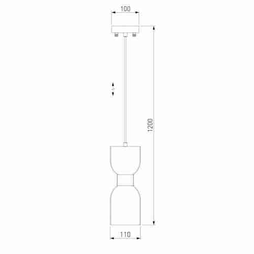 Подвесной светильник Eurosvet Tandem 50118/1 латунь