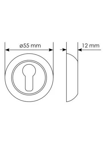 Накладка на замок Morelli MH-KH MAB круглая под евроцилиндр, цвет бронза