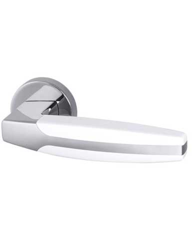 Комплект: Ручки Armadillo Urban ARC URB2 CP/CP/White-14 + Завертка BK6.R.URB52 СР-8 хром