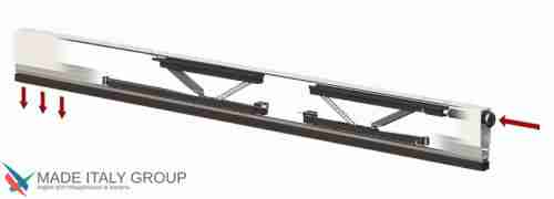 Автоматический порог врезной Venezia 420/1030-830 мм/34 Дб, регулировка 1 уровень