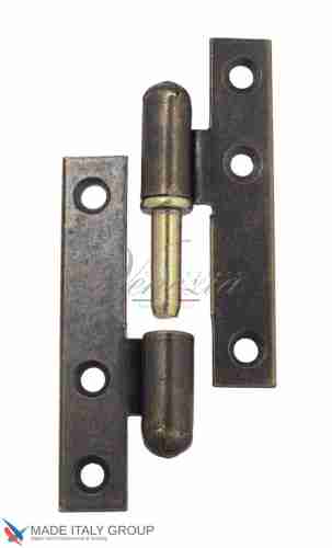 105OA110S Петля дверная бабочка разъёмная стальная ALDEGHI 110x55x2 античная бронза ПРАВАЯ