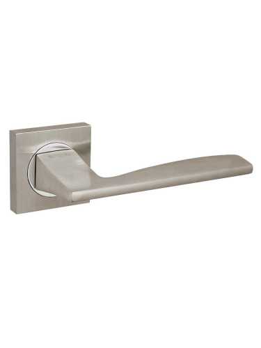 Ручка дверная Fuaro (Фуаро) межкомнатная K.KM52.ROCK (ROCK KM) SN/CP-3 матовый никель/хром  Набор 5