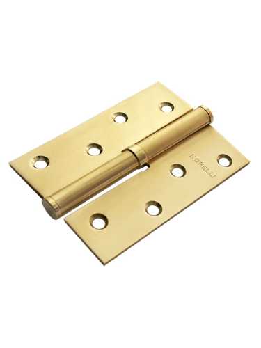 Петля карточная разъемная Morelli MSND 100X70X2.5 SG L с подшипником стальная левая, врезная, цвет матовое золото
