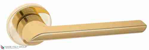 Дверная ручка на круглом основании Fratelli Cattini "WOO" 7FS-OLV полированная латунь