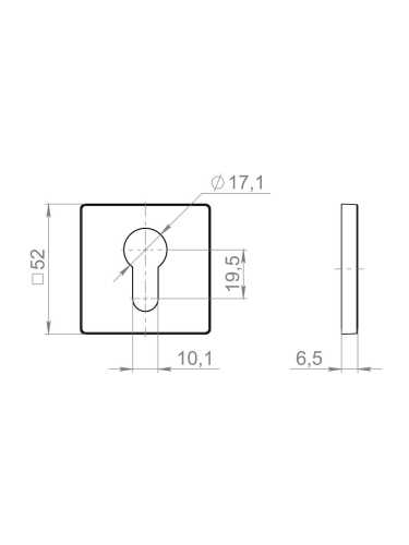 Накладка Fuaro (Фуаро) на цилиндр ET.K.ZL52 SSG-39 сатинированное золото