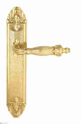 Дверная ручка Venezia "OLIMPO" на планке PL90 полированная латунь