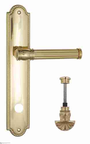 Дверная ручка Venezia "IMPERO" WC-4 на планке PL98 полированная латунь