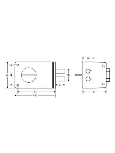 Замок Omega (Омега) накладной цилиндровый ЗН1-8 КМЗ медь