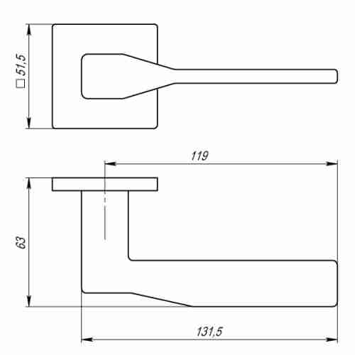 Комплект на 4 двери - Ручка дверная межкомнатная Armadillo GRAND USS FSG-39 Флорентийское золото