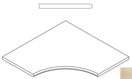 Бортик угловой закруглённый Italon Materia Magnesio Bordo Angolare Round 30 620090000395 60х60