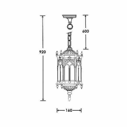 Уличный подвесной светильник Oasis Light 89905S 89905S Bl