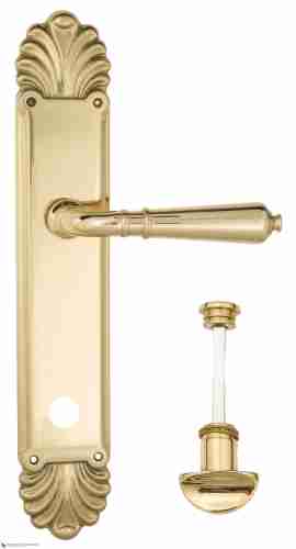 Дверная ручка Venezia "VIGNOLE" WC-2 на планке PL87 полированная латунь