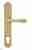 Дверная ручка Venezia "VIGNOLE" CYL на планке PL02 полированная латунь