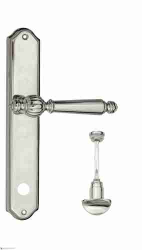 Дверная ручка Venezia "PELLESTRINA" WC-2 на планке PL02 полированный хром