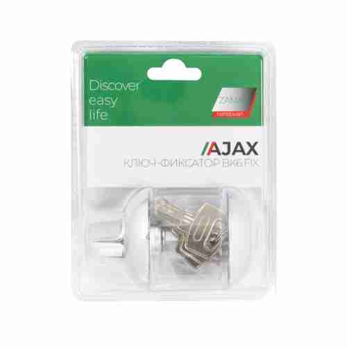 Завертка сантехническая Ajax (Аякс) с фиксацией ключом BK6.FIX.JR CP-8 хром