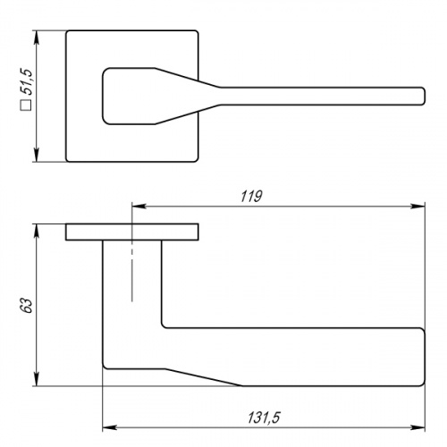 Ручка дверная межкомнатная Armadillo GRAND USS BL-26 черный