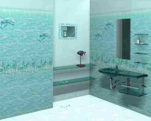 Плитка керамическая Уралкерамика Лагуна 7ДФ "Дельфины" (из 9 плиток) панно 74,7х109,2