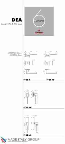 Дверная ручка на квадратном основании COLOMBO Dea FF21RSB-CR полированный хром