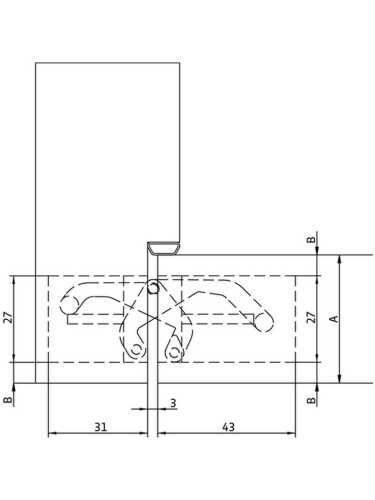 Петля скрытая Morelli HH-16 B врезная с 3D-регулировкой вес полотна до 40 кг, цвет черный