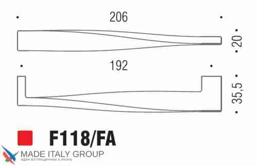 Ручка скоба модерн COLOMBO DESIGN F118FA-CR полированный хром 192 мм
