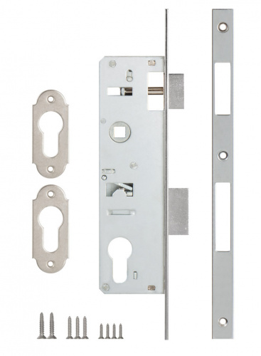 Корпус узкопрофильного замка с защёлкой KALE KILIT 153/P (30 mm) w/b хром