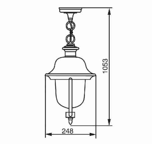 Уличный подвесной светильник Oasis Light 84305c 84305c Bl