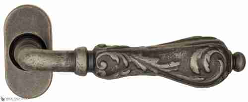 Дверная ручка для профильных дверей Venezia "MONTE CRISTO" EP античное серебро