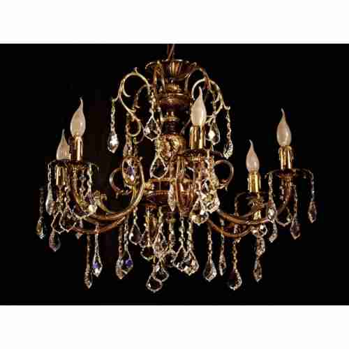 Люстра подвесная Brizzi 8888/6 PB Leaf crystal