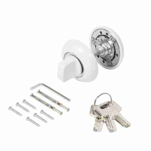 Завертка сантехническая Ajax (Аякс) с фиксацией ключом BK6.FIX.JR WH-19 белый