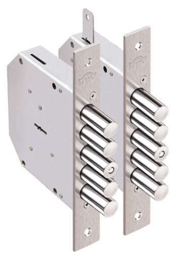 Замок врезной сувальдный Эльбор Гранит 1.06.02 с тягами, 5 кл. /00407/