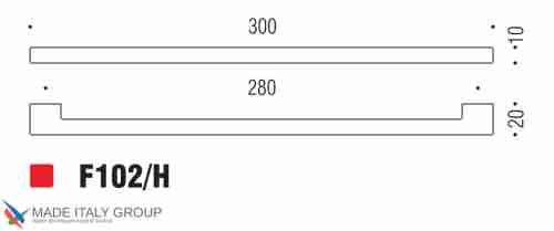 Ручка скоба модерн COLOMBO DESIGN F102H-CM матовый хром 280 мм