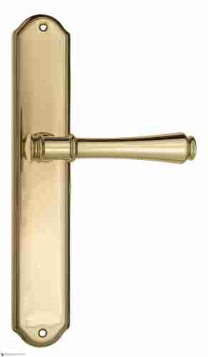 Дверная ручка Venezia "CALLISTO" на планке PL02 полированная латунь