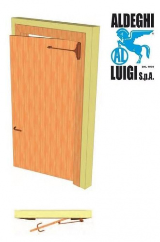 Доводчик дверной пружинный Aldeghi Геркулес до 60 кг. коричневый