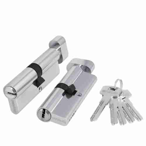 Цилиндровый механизм с вертушкой Fuaro 200 ZM 120 mm (55+10+55) CP хром 5 кл.