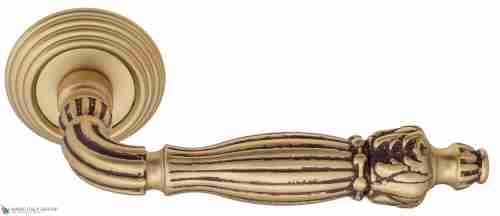 Дверная ручка Venezia "OLIMPO" D8 французское золото + коричневый