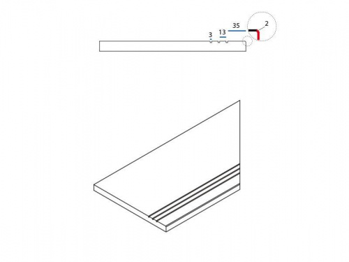 Керамогранит Italon Magnetique Петрол Дарк Грип правый структур.рет бортик 30х60