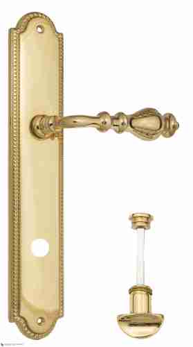 Дверная ручка Venezia "GIFESTION" WC-2 на планке PL98 полированная латунь