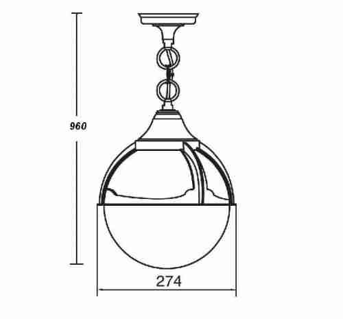 Уличный подвесной светильник Oasis Light 88105 88105 Bl