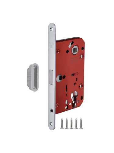Замок дверной межкомнатный магнитный под цилиндр Fuaro MAGNM85C-50/BL INOX SSC-16 сатин. хром