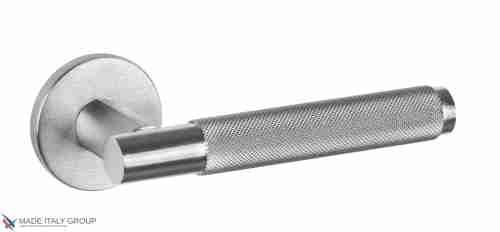 Дверная ручка на круглом основании Fratelli Cattini "UNA X" 7FS-CS матовый хром