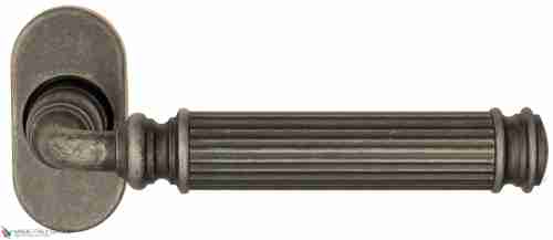 Дверная ручка для профильных дверей Venezia "MOSCA" EP античное серебро