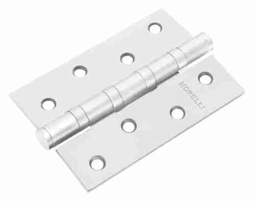 Комплект 2 шт. - Петля дверная универсальная стальная с 4-мя подшипниками Morelli MS 100X70X2.5-4BB W белый